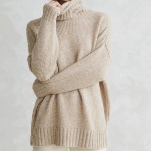 Vintage Chunky Cream Turtleneck